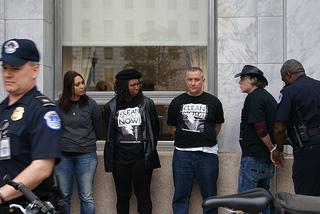 Needle exchange advocates arrested on Capitol Hill Wednesday (Stephanie Simpson, Housing Works)