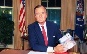 George HW Bush and his infamous bag of crack, September 5, 1989 (whitehouse.gov)