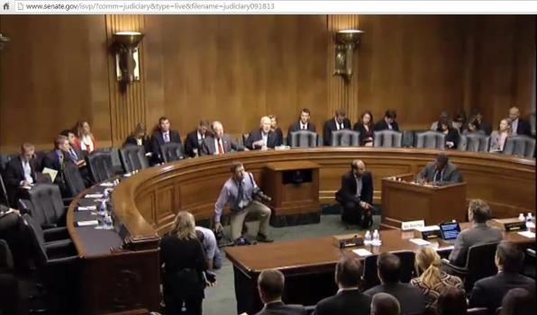 Senate Judiciary Committee, hearing on mandatory minimums -- Rand Paul waiting to testify