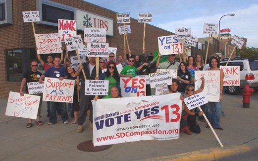 Pro-Measure 13 Demonstration, Rapid City (courtesy South Dakota Coalition for Compassion)