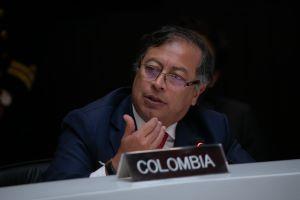 Colombian President Gustavo Petro at the Andean Presidential Council in Lima Monday. (Presidency of the Republic, Peru)