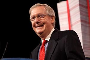 Sometimes it pays to be the Senate Majority leader. Mitch McConnell's hemp bill has been fast-tracked. (Wikimedia/Gage Skidmore)
