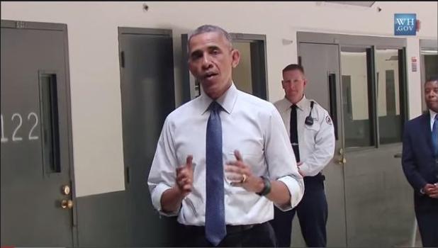 Pres. Obama delivers statement during prison visit (whitehouse.gov)