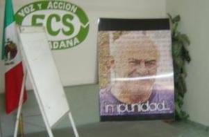 poster of assassinated human rights advocate Ricardo Murillo