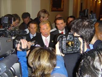 California Rep. Ammiano during legislative hearings on his legalization bill, January 2010, Sacramento