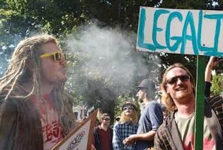 South Africans celebrate Constitutional Court ruling legalizing private pot possession and use Tuesday. (The Smokers Club)