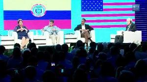 Pres. Obama with Colombian Pres. Juan Manuel Santos, Brazilian Pres. Dilma Rouseff, and MSNBC's Chris Matthews (whitehouse.gov)